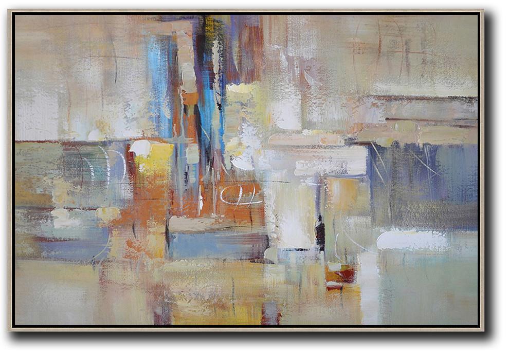 Oversized Horizontal Contemporary Art - Framed Art For Sale Extra Large